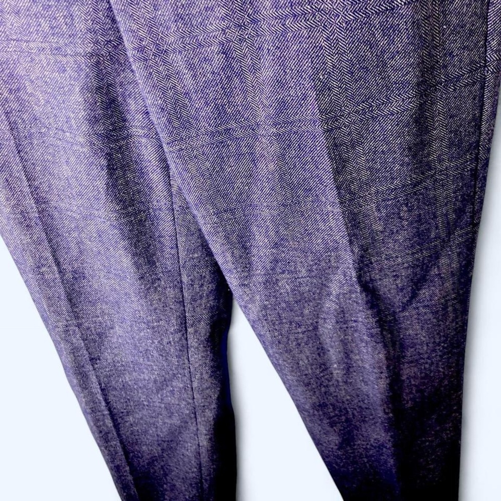 Banana Republic purple plaid trousers Size 6 - Picture 2 of 5